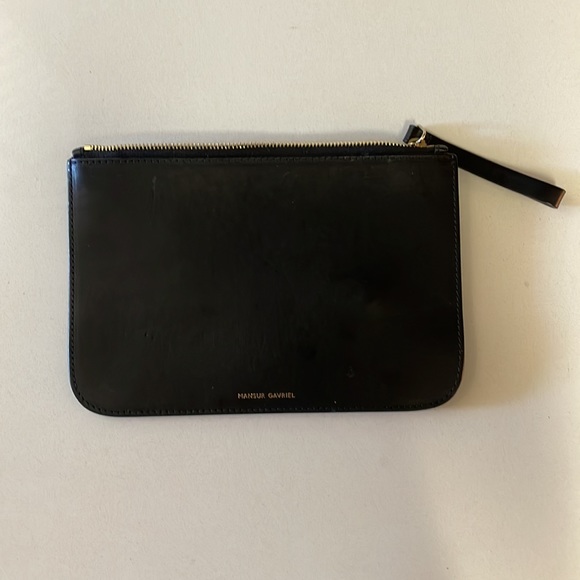 Mansur Gavriel black leather tote bag with red interior - Picture 6 of 17